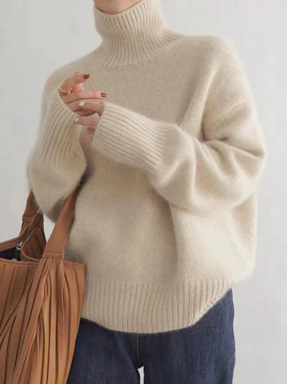 Olivia Cashmere High-Neck Sweater