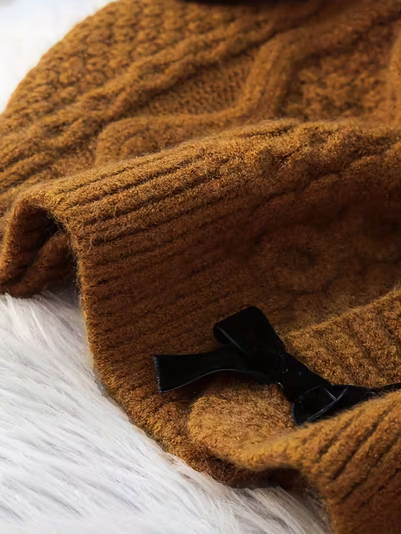 Eloise | Bow Front  Knit Cardigan