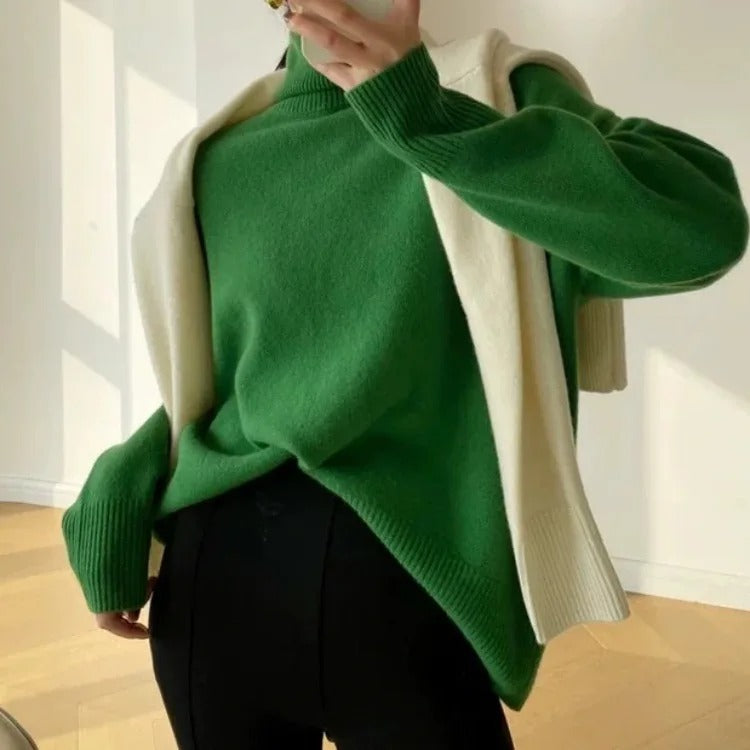 Olivia Cashmere High-Neck Sweater