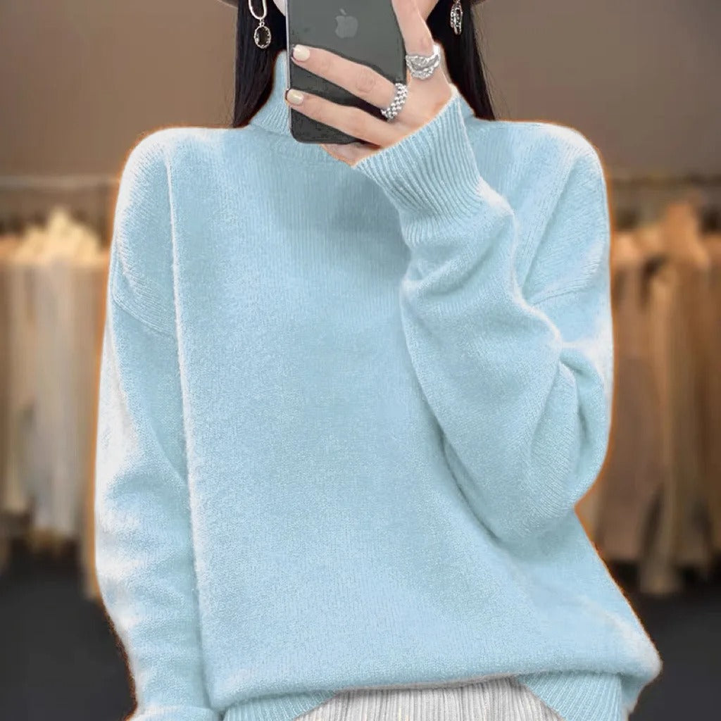 Olivia Cashmere High-Neck Sweater