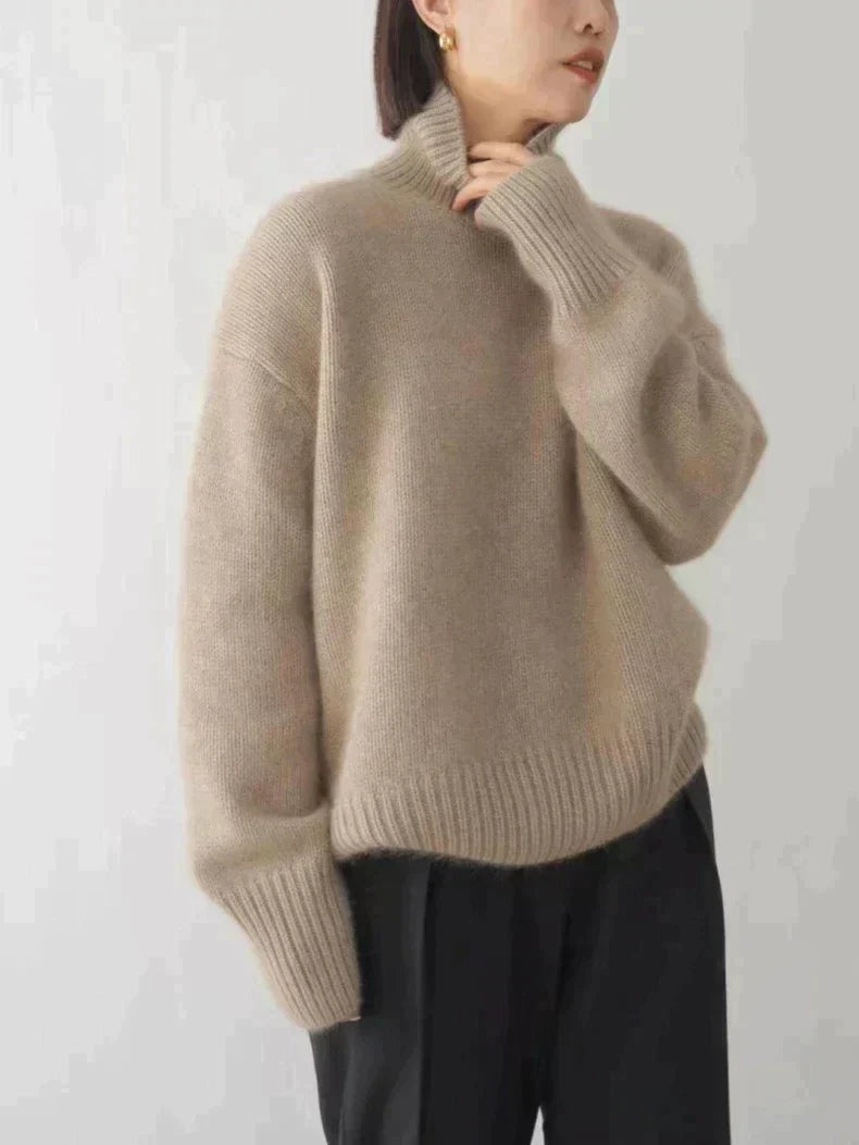 Olivia Cashmere High-Neck Sweater