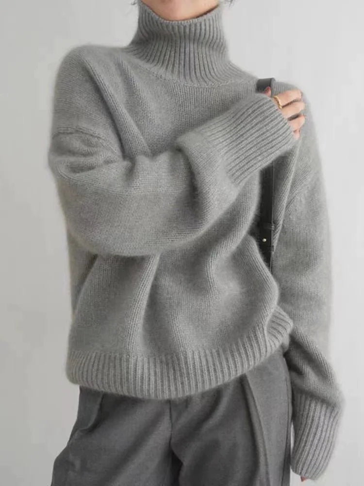 Olivia Cashmere High-Neck Sweater