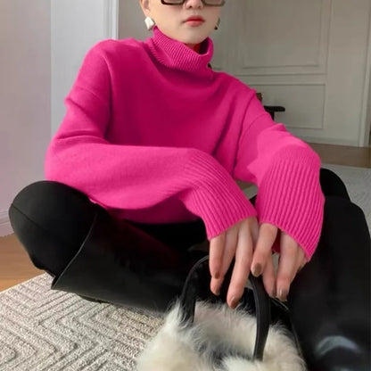 Olivia Cashmere High-Neck Sweater