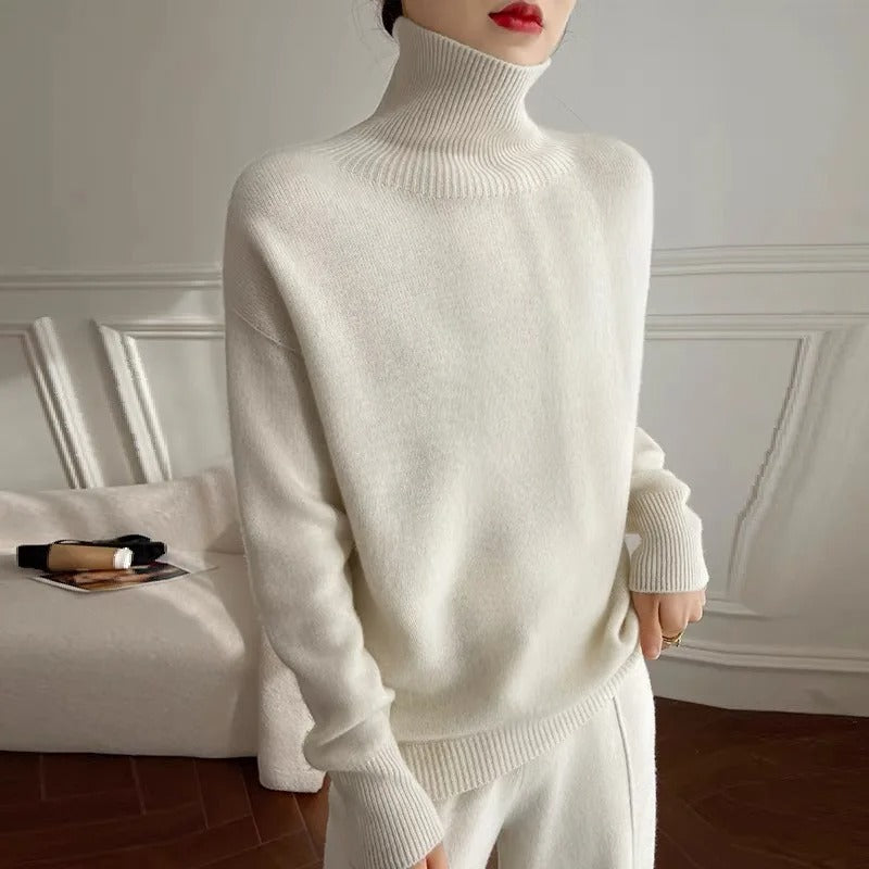 Olivia Cashmere High-Neck Sweater